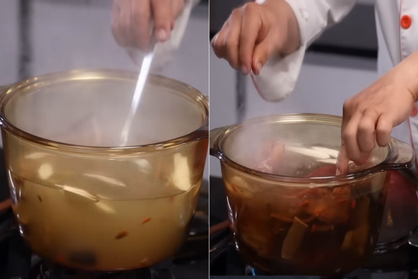 Hầm chân giò thuốc bắc đúng chuẩn