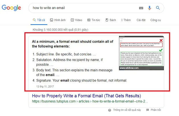 featured snippet