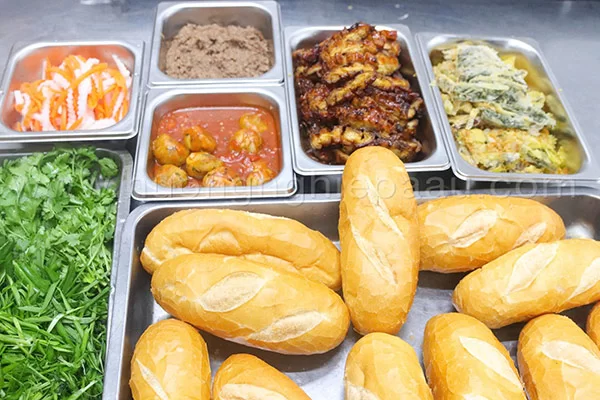 thành phẩm nhân bánh mì chay