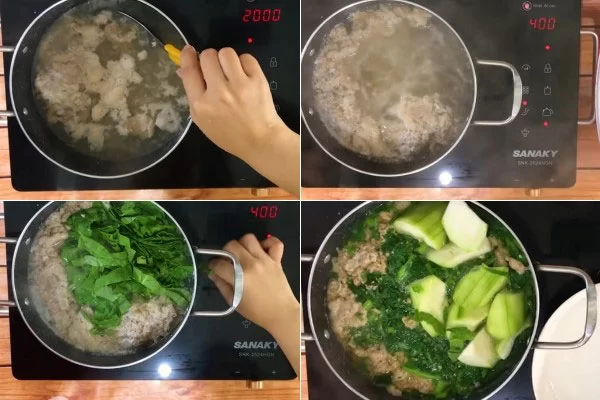 Cách nấu canh cua mồng tơi