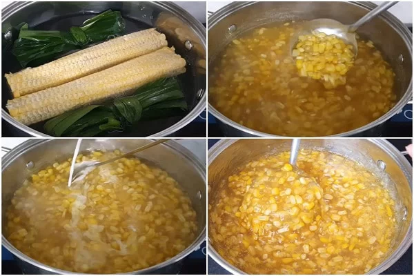 nấu chè bắp