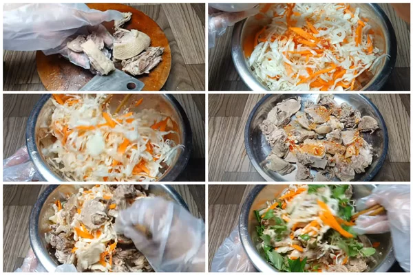 Cách trộn gỏi vịt ngon, đậm đà