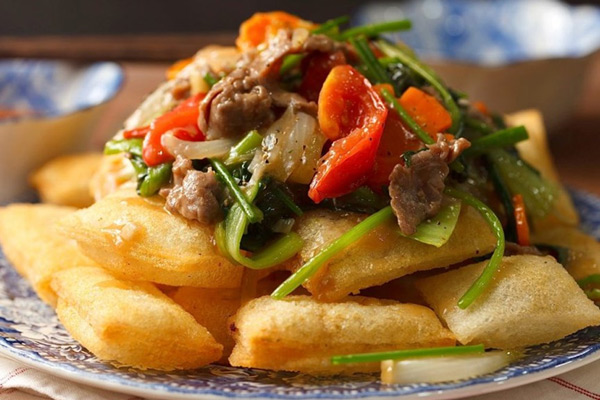 cách làm món phở chiên giòn