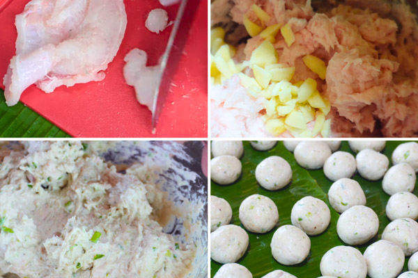 Các bước thực hiện chả cá viên chiên