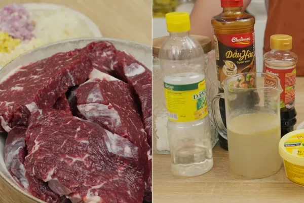 Nguyên Liệu Làm Bò Xốt Tiêu Đen